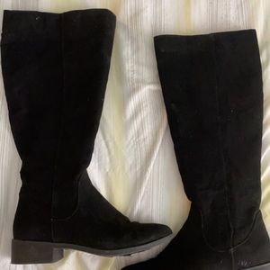 Black knee high boots